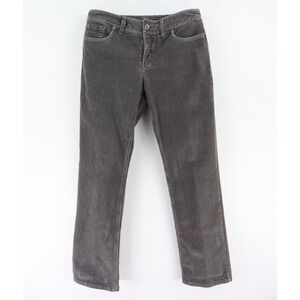 Relativity Corduroy Pants Womens 10 Gray Cotton Blend‎ Pockets Stretch Mid Rise